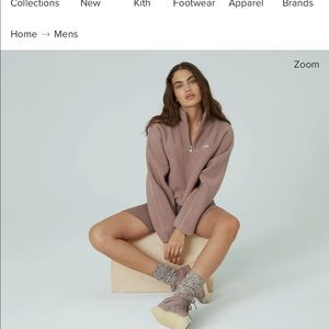 KITH WOMEN JORJA FLEECE ZIP - DUSTY MAUVE